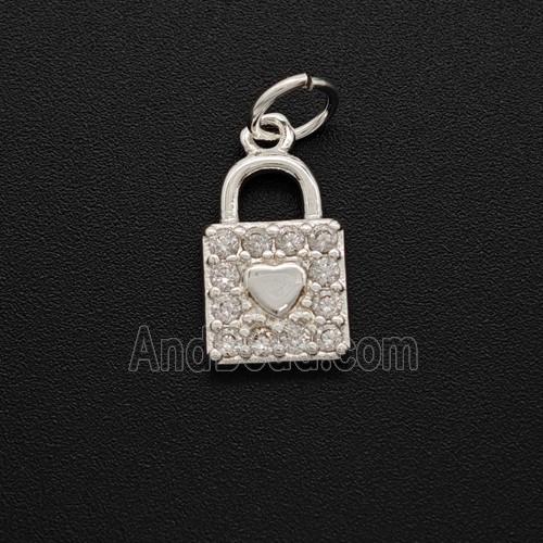 Copper Pendant Pave zircon, Gold Plated