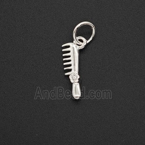 Copper Pendant Pave zircon, Gold Plated