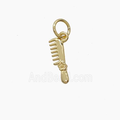 Copper Pendant Pave zircon, Gold Plated