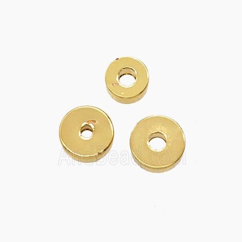 Copper Heishi Beads Gold Plated