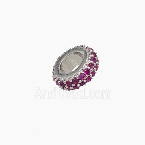 Copper Bead Pave Zircon, Gold Plated
