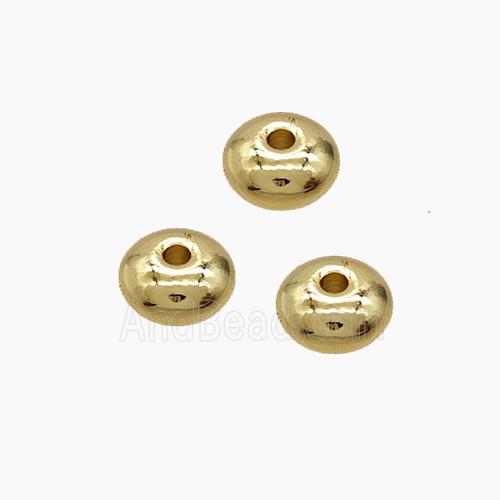 Copper Bead Pave Zircon, Gold Plated