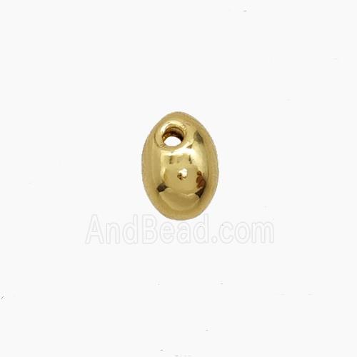 Copper Bead Pave Zircon, Gold Plated