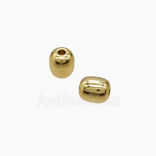 Copper Bead Pave Zircon, Gold Plated