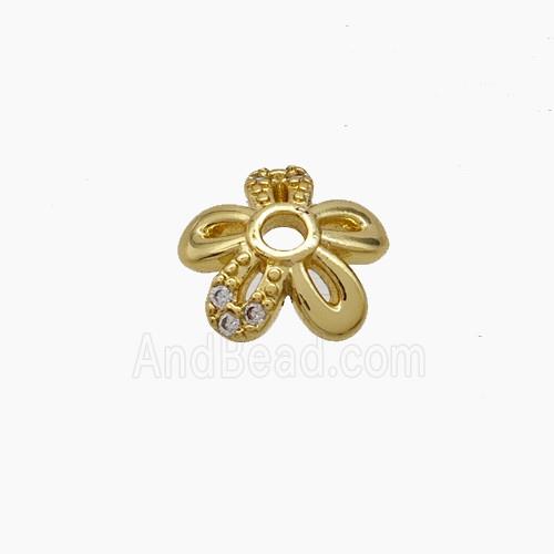 Copper Bead Caps, Gold Plated