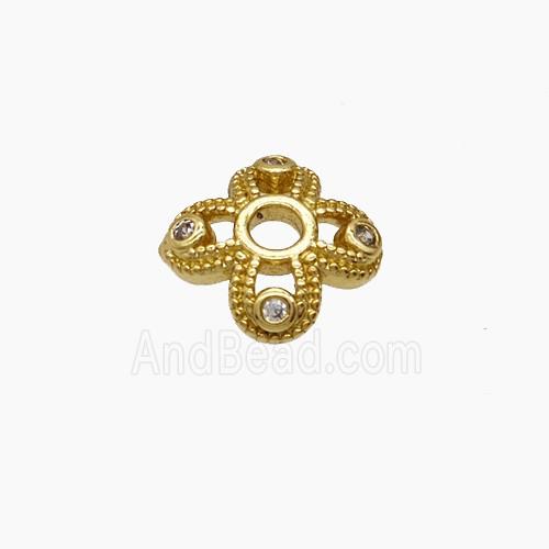 Copper Bead Caps, Gold Plated