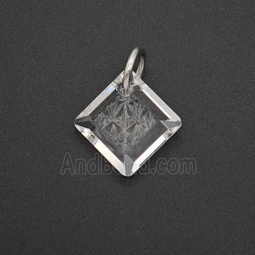 Copper Pendant Pave Zircon, Gold Plated