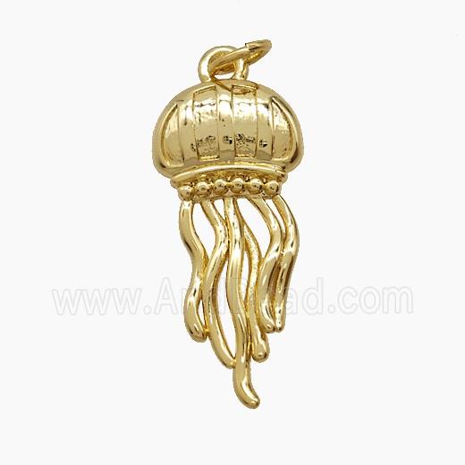 Copper Pendant Pave Zircon, Gold Plated