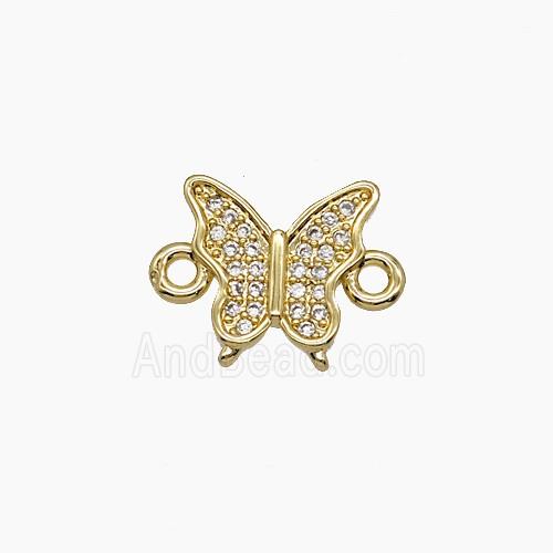 Copper Pendant Pave Zircon, Gold Plated