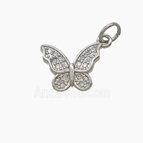 Copper Pendant Pave Zircon, Gold Plated