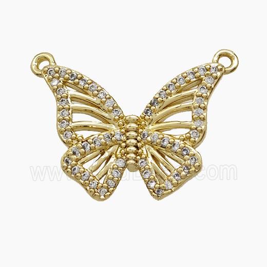 Copper Pendant Pave Zircon, Gold Plated