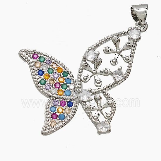 Copper Pendant Pave Zircon, Gold Plated