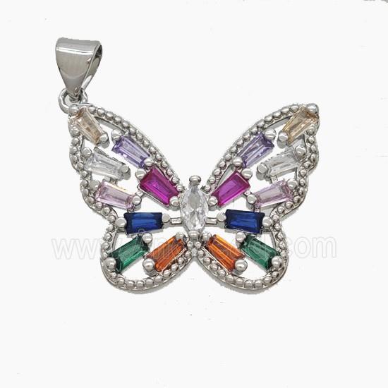 Copper Pendant Pave Zircon, Gold Plated