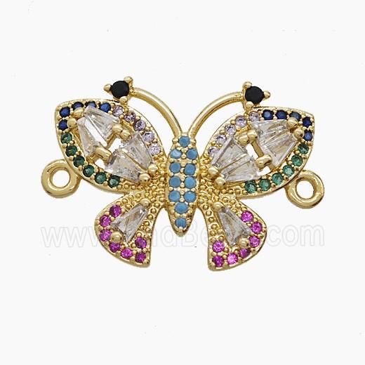 Copper Pendant Pave Zircon, Gold Plated