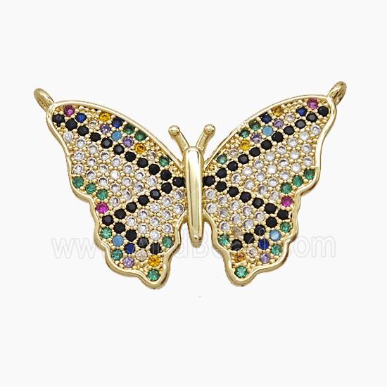 Copper Pendant Pave Zircon, Gold Plated