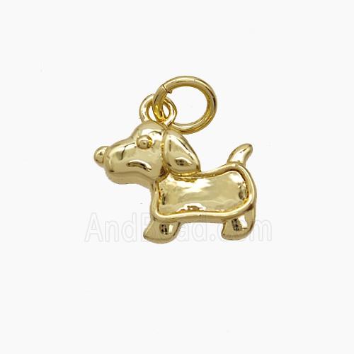 Copper Pendant Pave Zircon, Gold Plated