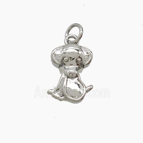 Copper Pendant Pave Zircon, Gold Plated