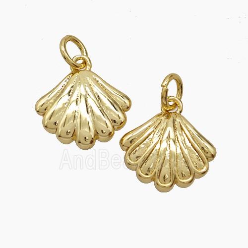 Copper Pendant Pave Zircon, Gold Plated