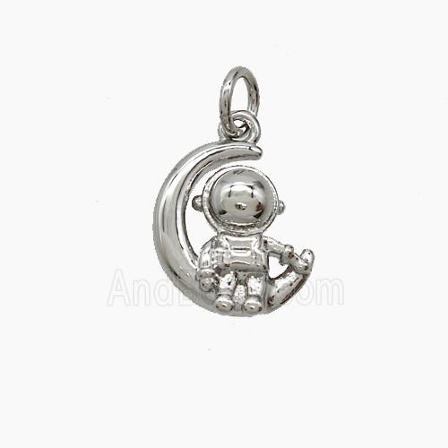 Copper Pendant Pave Zircon, Gold Plated