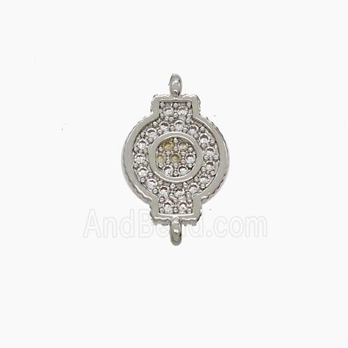 Copper Pendant Pave Zircon, Gold Plated