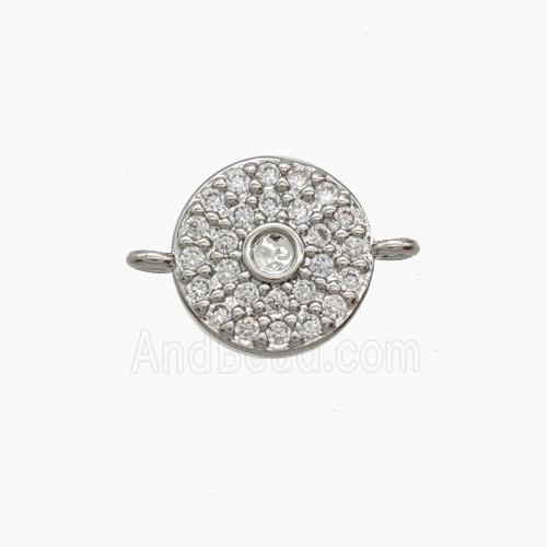 Copper Pendant Pave Zircon, Gold Plated
