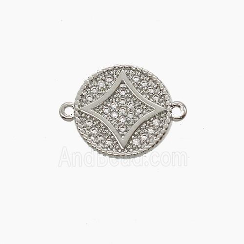 Copper Pendant Pave Zircon, Gold Plated