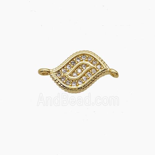 Copper Pendant Pave Zircon, Gold Plated