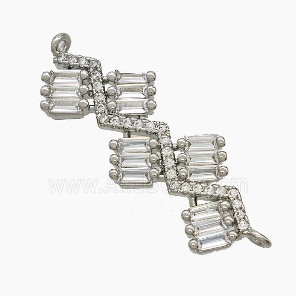 Copper Pendant Pave Zircon, Gold Plated