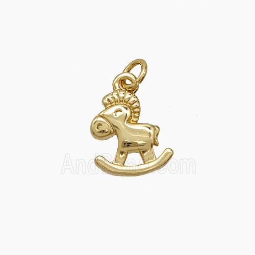 Copper Pendant Pave Zircon, Gold Plated