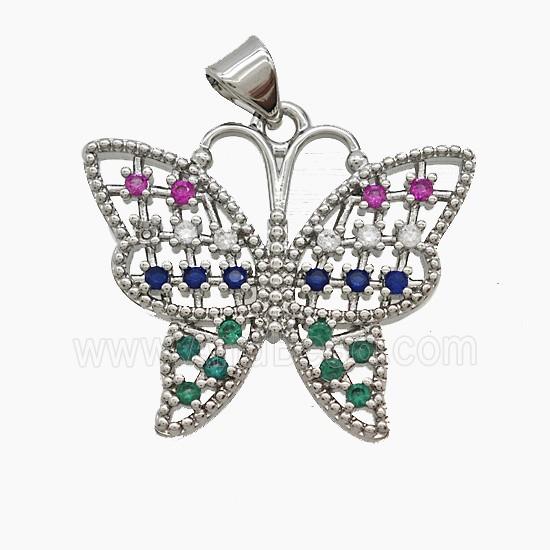 Copper Pendant Pave Zircon, Gold Plated