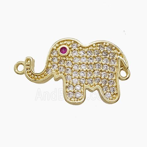 Copper Pendant Pave Zircon, Gold Plated