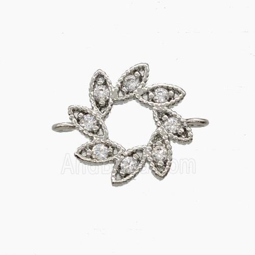 Copper Pendant Pave Zircon, Gold Plated