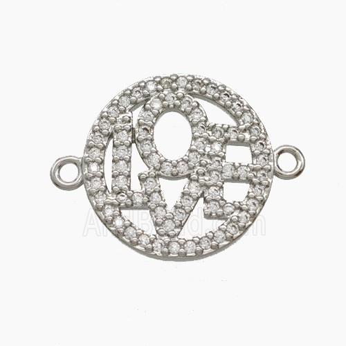 Copper Pendant Pave Zircon, Gold Plated