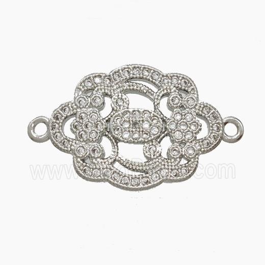 Copper Pendant Pave Zircon, Gold Plated