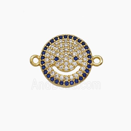 Copper Pendant Pave Zircon, Gold Plated