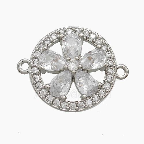 Copper Pendant Pave Zircon, Gold Plated