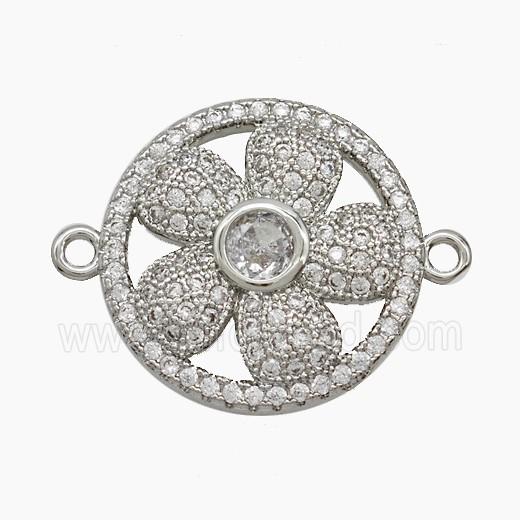 Copper Pendant Pave Zircon, Gold Plated