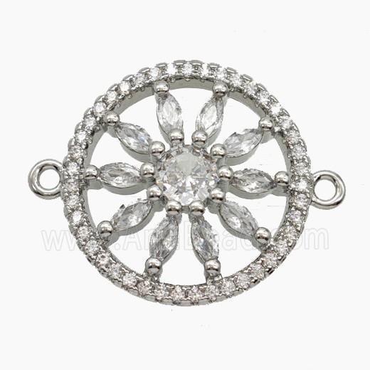 Copper Pendant Pave Zircon, Gold Plated