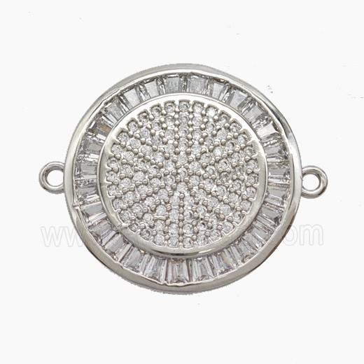 Copper Pendant Pave Zircon, Gold Plated