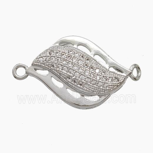 Copper Pendant Pave Zircon, Gold Plated