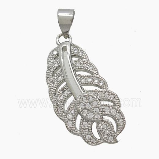 Copper Pendant Pave Zircon, Gold Plated