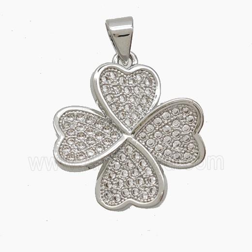 Copper Pendant Pave Zircon, Gold Plated