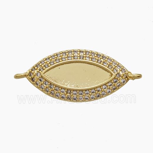 Copper Pendant Pave Zircon, Gold Plated