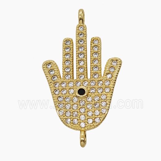 Copper Pendant Pave Zircon, Gold Plated