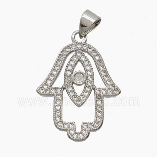 Copper Pendant Pave Zircon, Gold Plated