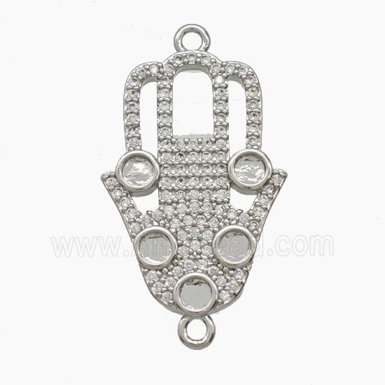 Copper Pendant Pave Zircon, Gold Plated