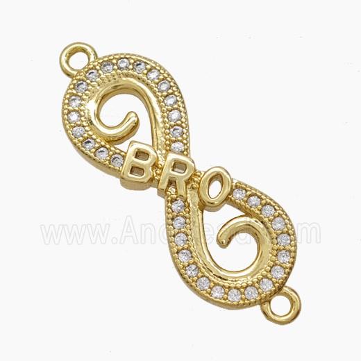 Copper Pendant Pave Zircon, Gold Plated