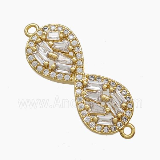 Copper Pendant Pave Zircon, Gold Plated
