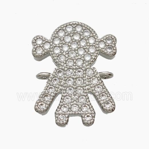 Copper Pendant Pave Zircon, Gold Plated