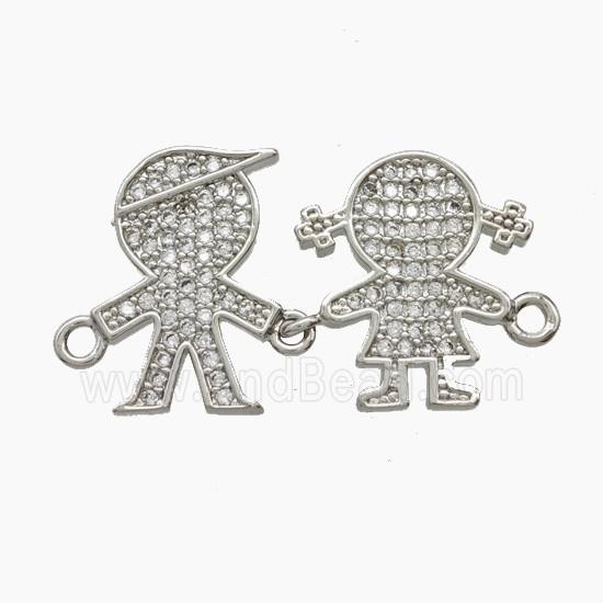 Copper Pendant Pave Zircon, Gold Plated